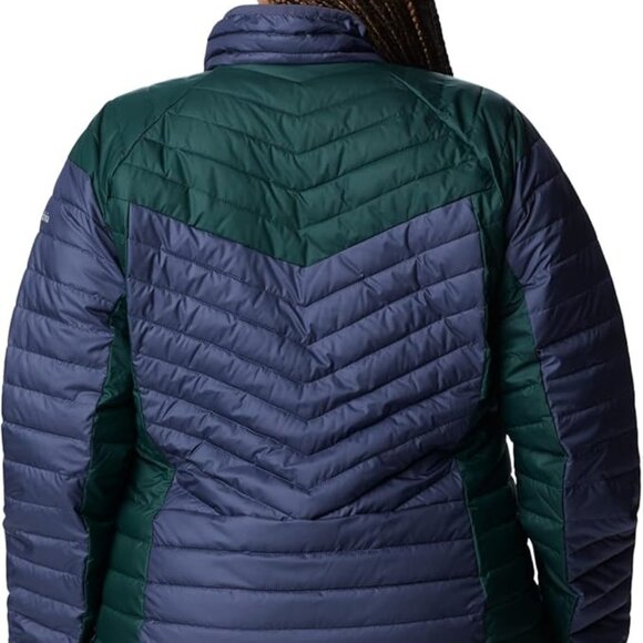 🆕Columbia Women's Powder Lite II FZ Jacket- Medium- Nocturnal / Spruce- Authent - Picture 5 of 6
